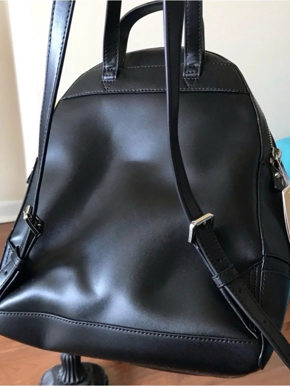 Michael Kors Black Leather Star-Studded Backpack - Picture 6 of 12